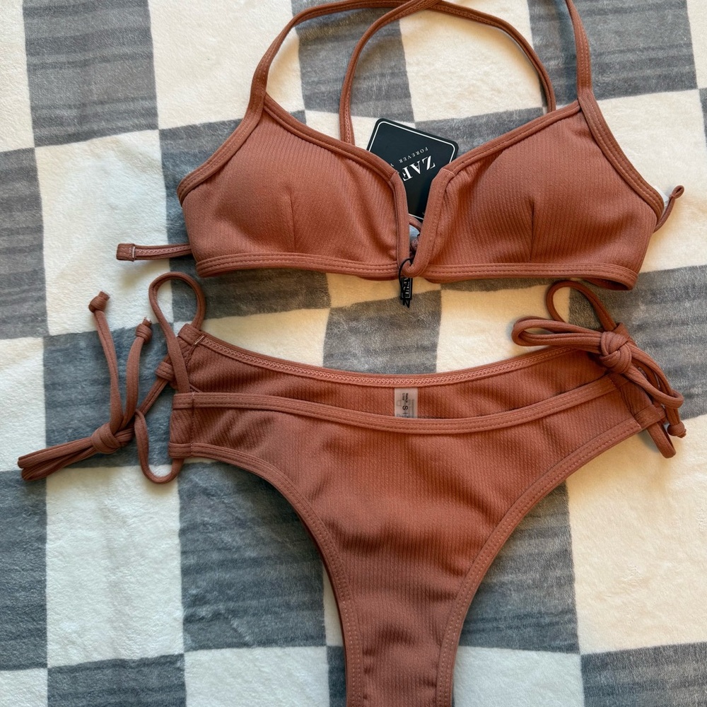 Zaful Rust Bikini Set
